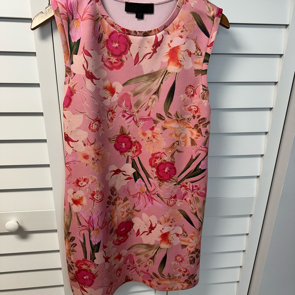 Zara Pink Floral Shift Mini Dress